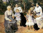 Max Slevogt Familie Slevogt im Garten von Godramstein oil painting